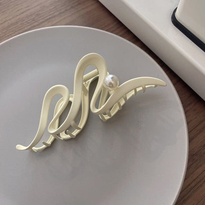 2023 Retro Korea Large Wave Grab Clip Frosted Acrylic Hair Clip Shark Clip Headdress Ladies Girls Fashion Hair Accessories